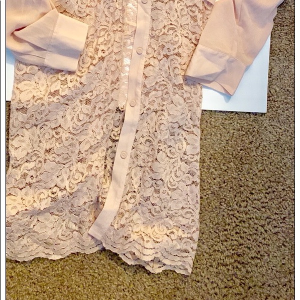 Bcbg top with lace bottom